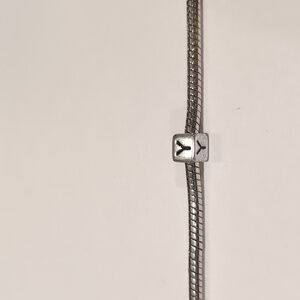 Silver Y Spacer Charm for Pandora Style‎ Bracelet